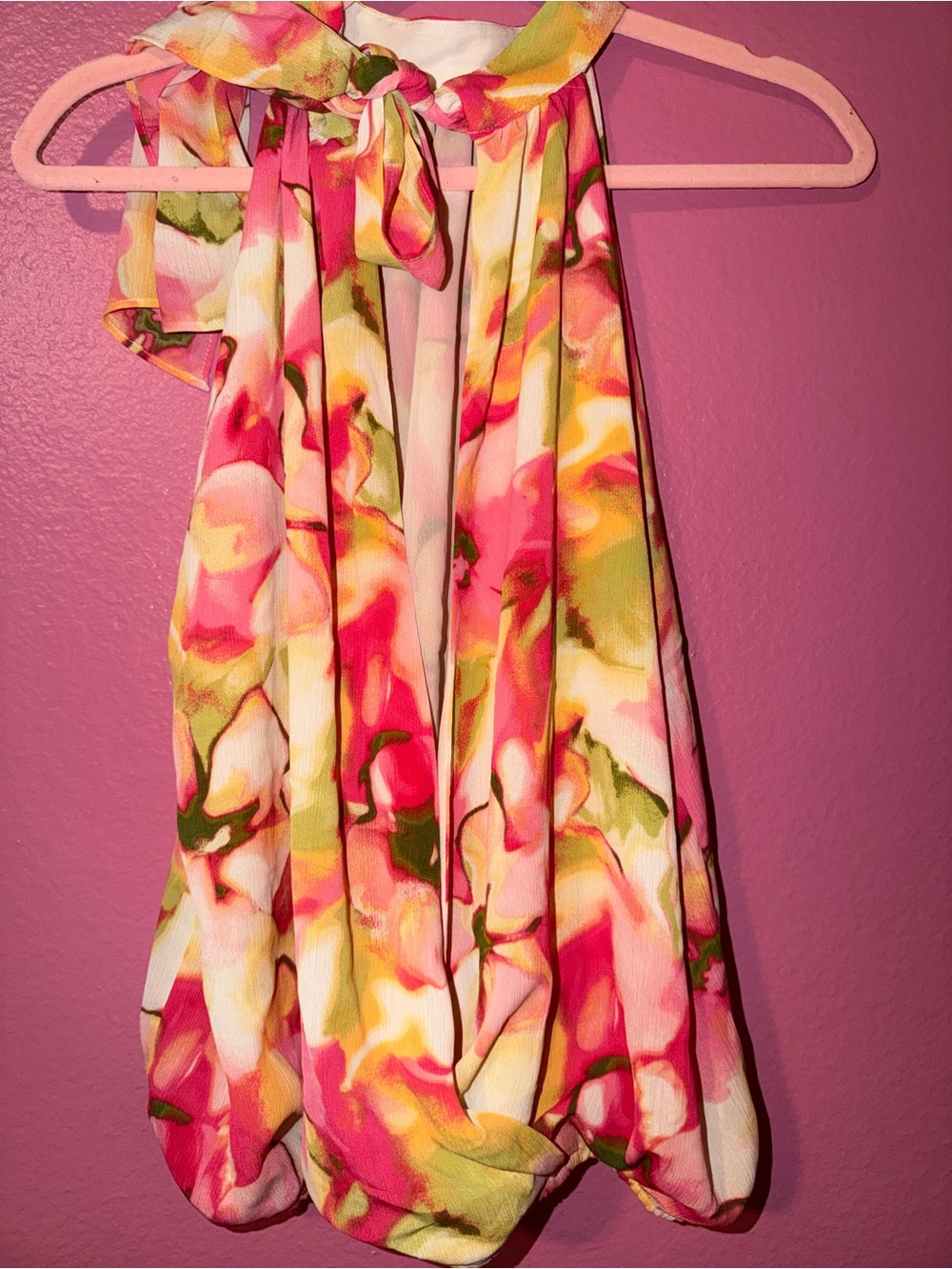 77 Park Tie-Dye Blouse in Pink, Yellow & Lime